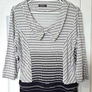 vintage optical illusion geometric shirt